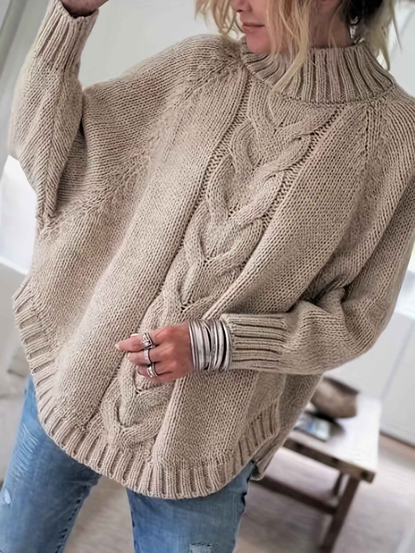 Women's Vintage High-Neck Sweater