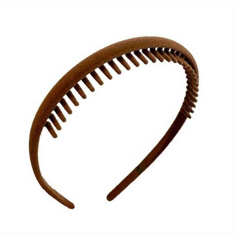 Hair Clip Frosted Color Headband Women's Non-slip Band Teeth Simple Pressure Headband Face Headband Hair Accessories