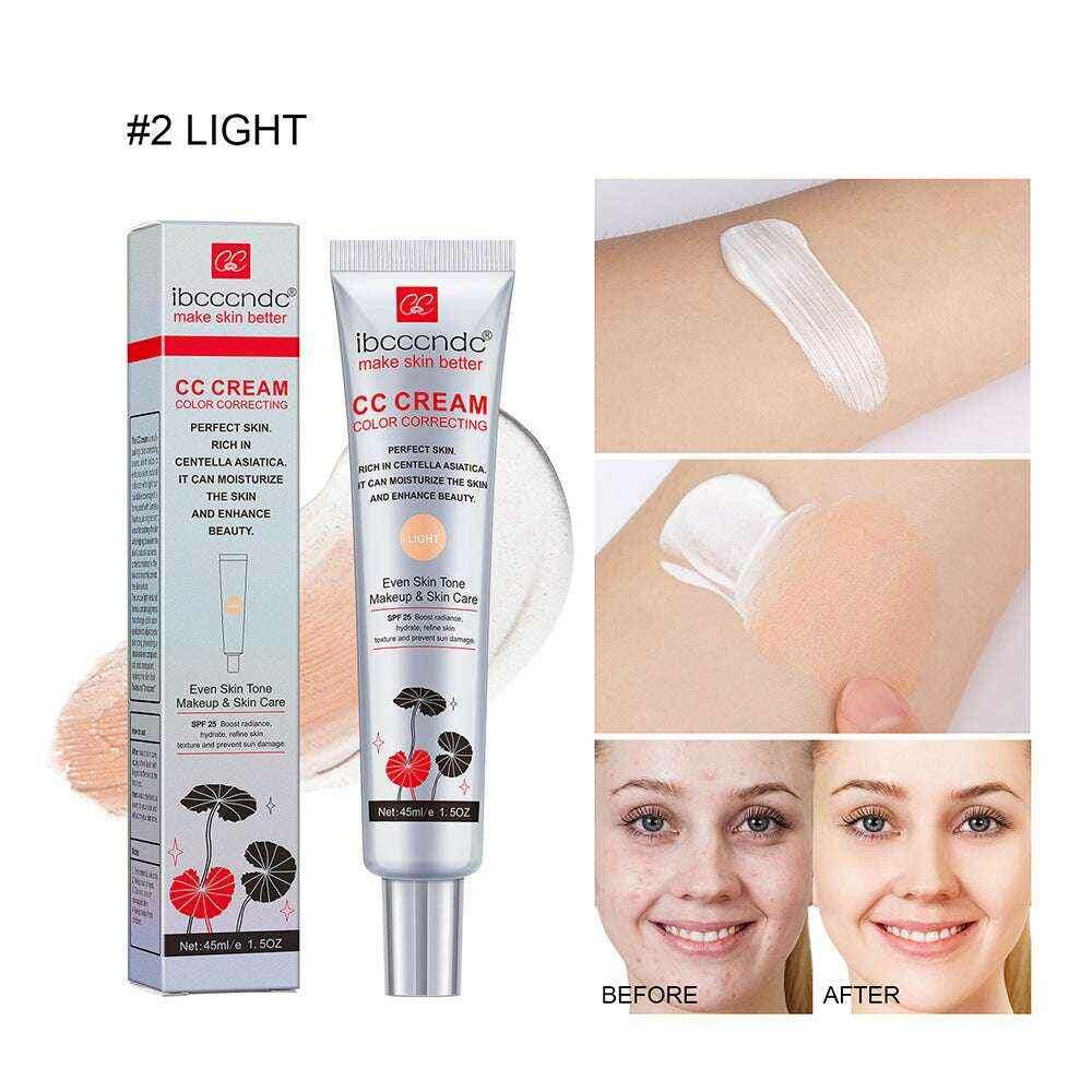 CC Cream Waterproof Makeup – Moisturizing and Long-Lasting Formula 2 Light Color 1PCS