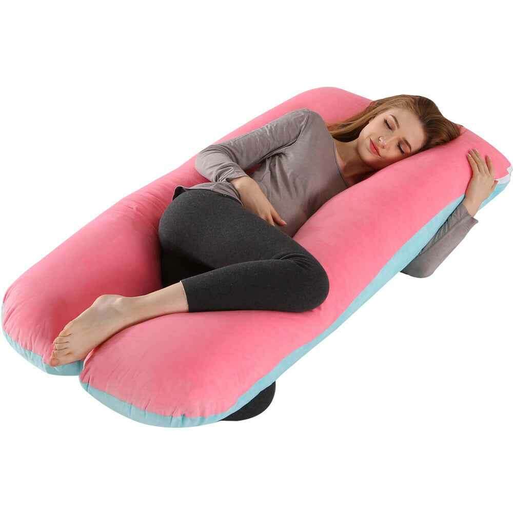 U-shape Travel Pillow for Ultimate Comfort on the Go 70x130cm S1 Pink blue