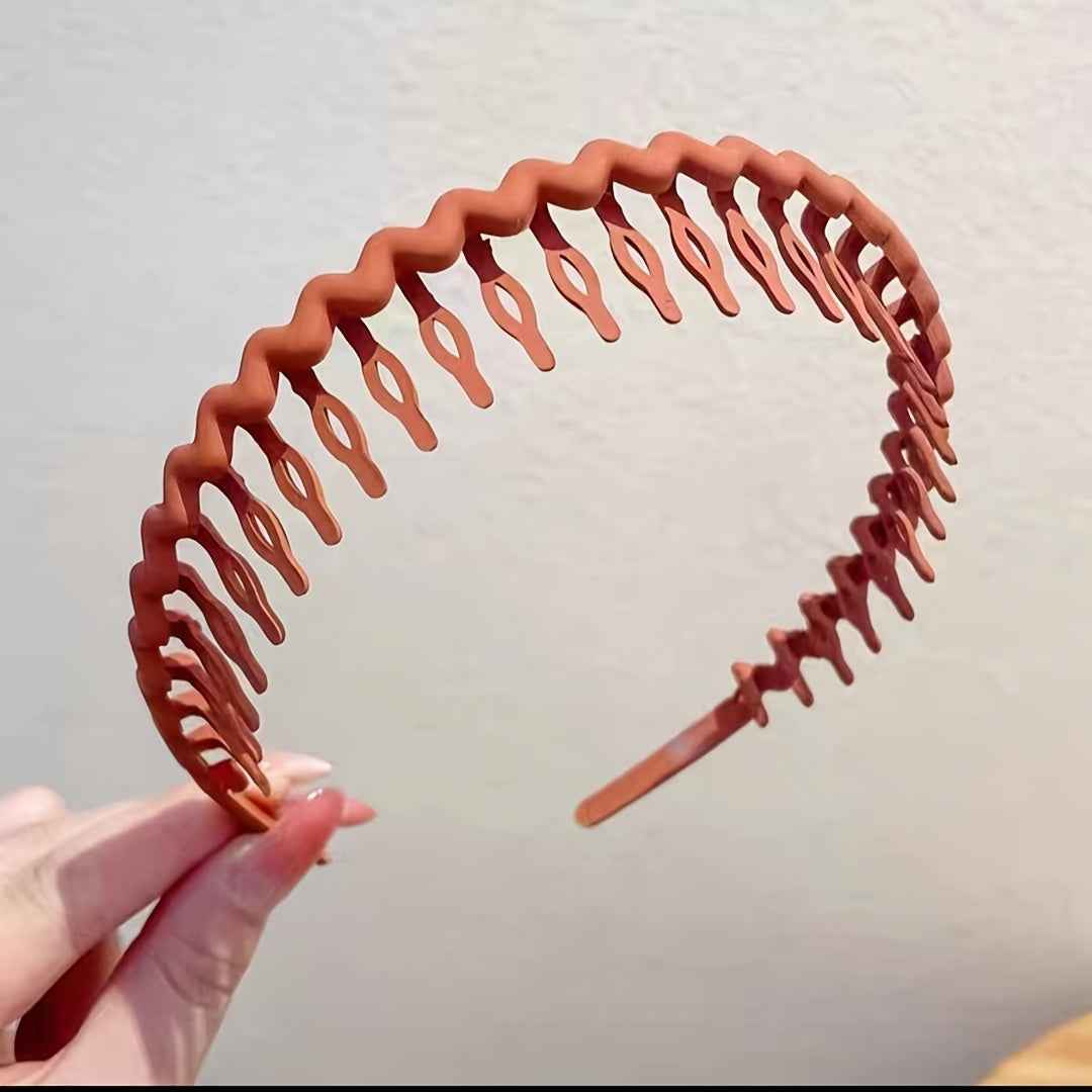 Hair Clip Frosted Color Headband Women's Non-slip Band Teeth Simple Pressure Headband Face Headband Hair Accessories