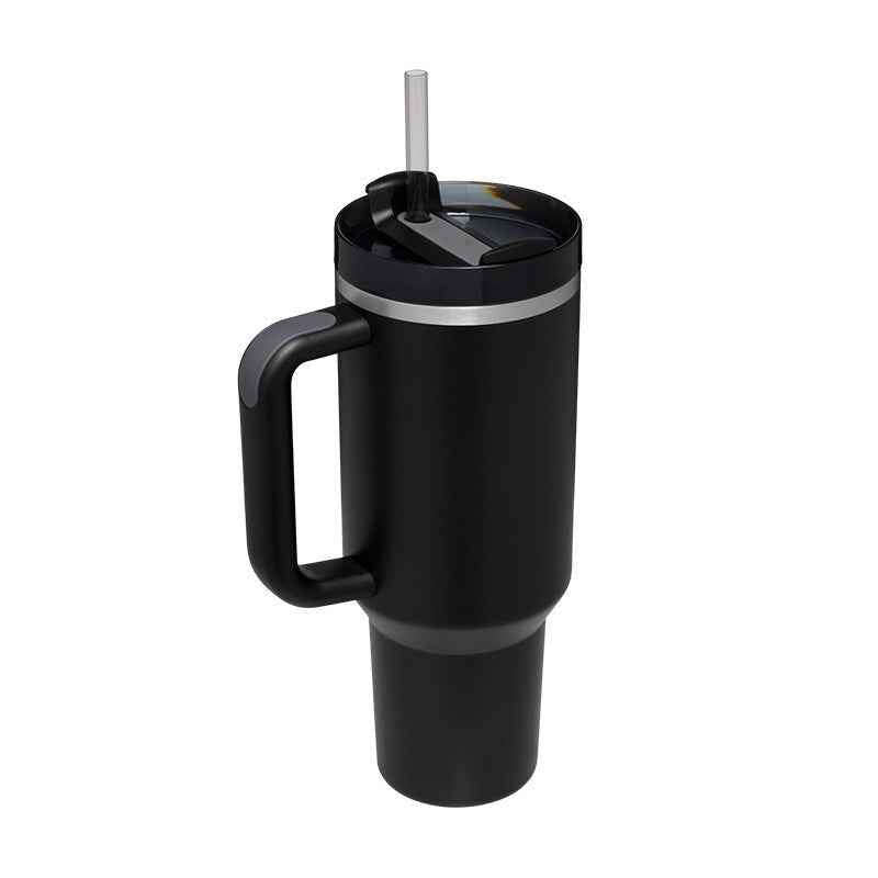 40oz Insulated Tumbler – Spill-Proof Stainless Steel Travel Mug Black 1200ML
