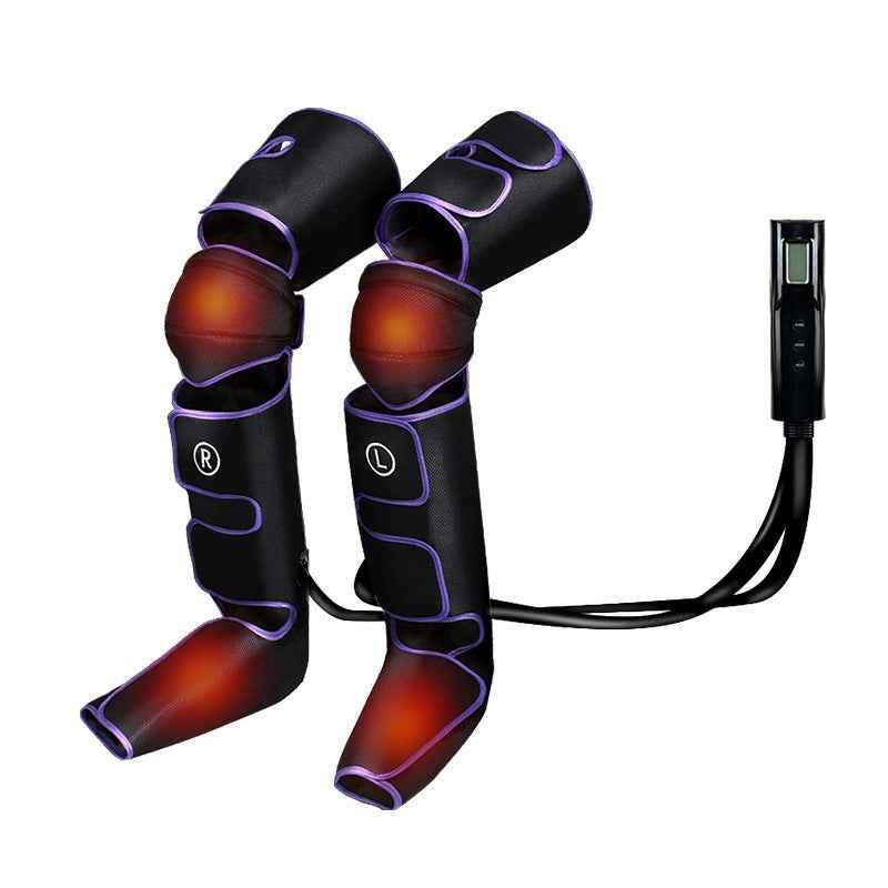 Leg Massager for Blood Circulation - Pneumatic Therapy Device for Enhanced Wellness Black AU
