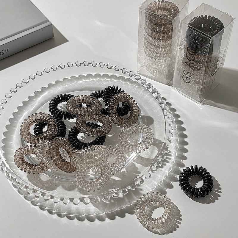 9 Pcs Spiral Hair Ties No Crease Coil Hair Ties for Women