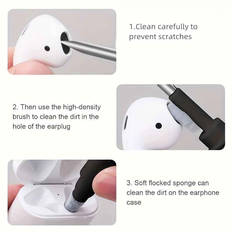 Multifunctional Earphone Cleaning Brush Kit for AirPods, Computers, Cameras & Mobile Phones