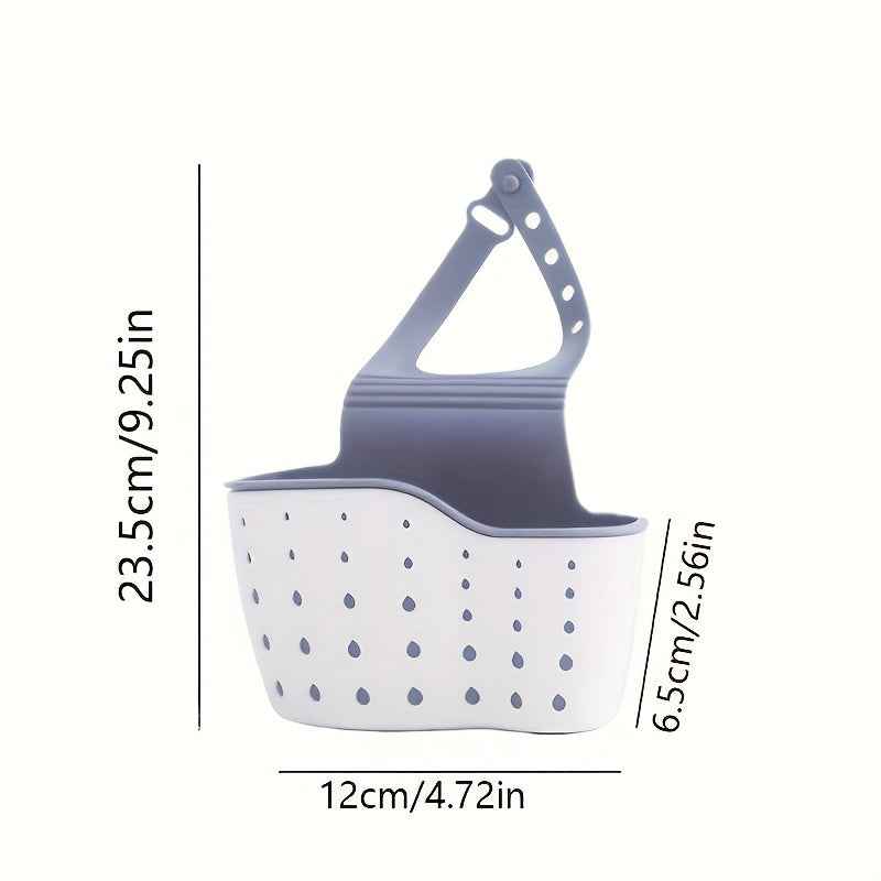 Multifunctional Sink Sponge Rack with Adjustable Strap - Convenient Hanging Bag for Organizing and Draining Sponges - Ideal for Kitchen and Bathroom Supplies