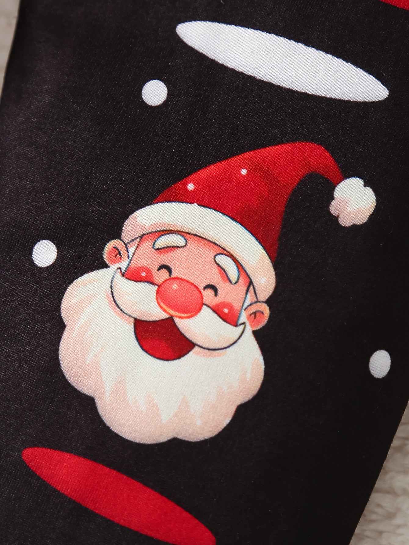 Christmas Dress Set for Girls - 2pcs Long-Sleeve Dress with Santa Claus Print and Irregular Trousers for Outdoor Fun