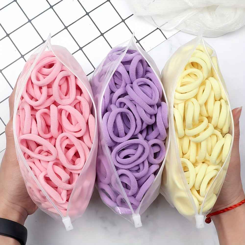 Hair Bands for Women - 50pcs Set Basic Elastic Headbands in Solid Colors for Ponytails and Hair Accessories