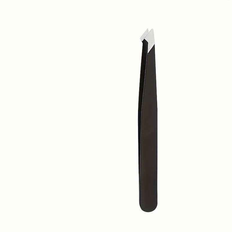 1pcs/4pcs Professional Tweezers, Precision Tweezers Kit, Slant/Pointed/Curved/Flat Tips For Eyebrow, Ingrown Hair, Splinter Removal 1PCS(ANGLED TIP)