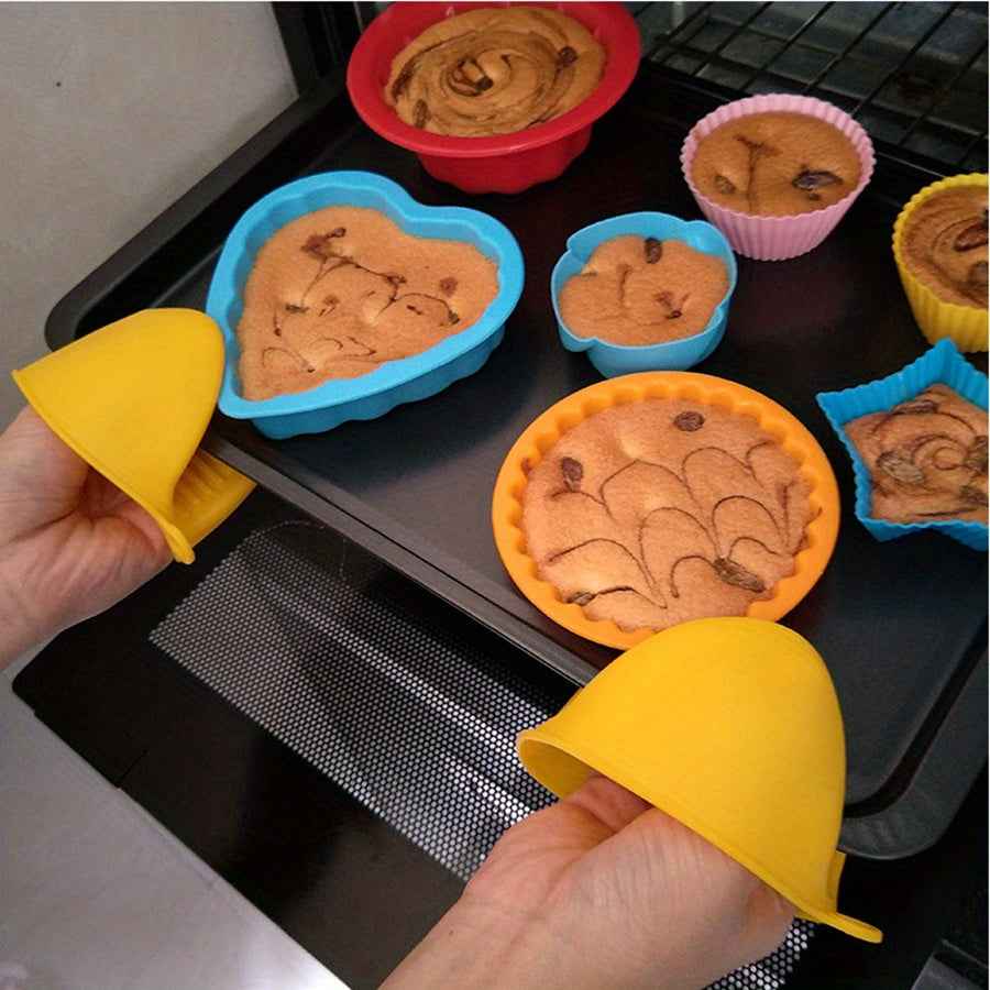2 Pack Silicone Oven Mitts Set