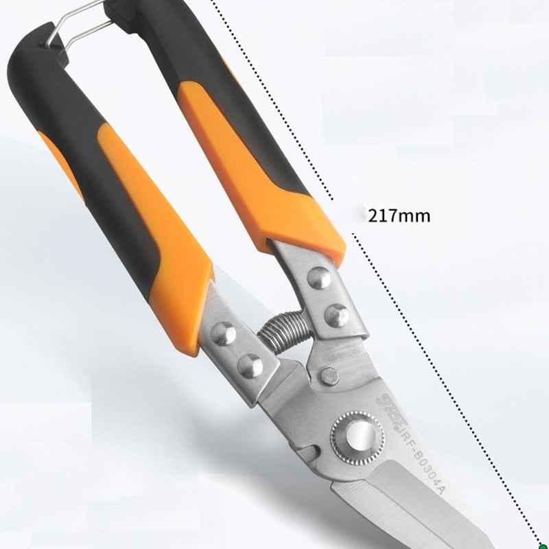 Heavy-Duty Industrial Shears - Professional Scissors & Shears for Cutting Metal Sheets, PVC Pipes, and Tin with Stainless Steel Blades and Ergonomic Handles for Comfortable Grip B0304A