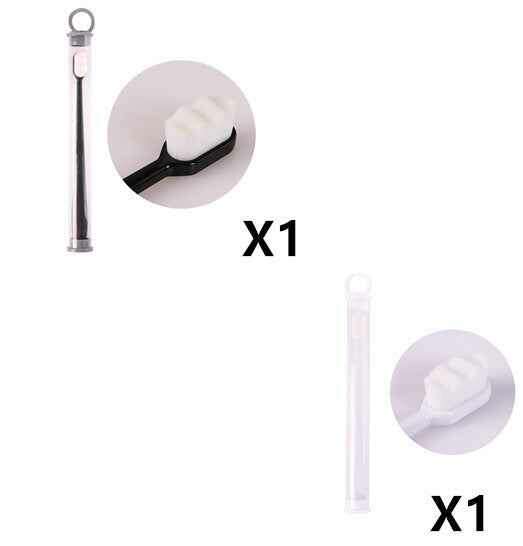 Ultra-Soft Toothbrush for Deep Cleaning and Travel Convenience 2pcs Wavy set1
