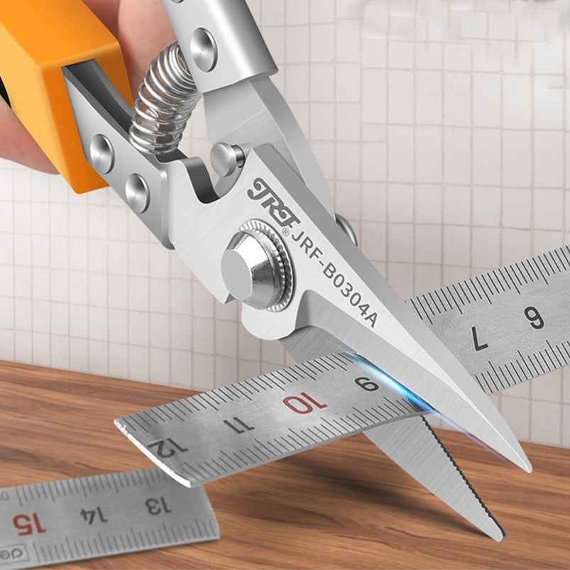 Heavy-Duty Industrial Shears - Professional Scissors & Shears for Cutting Metal Sheets, PVC Pipes, and Tin with Stainless Steel Blades and Ergonomic Handles for Comfortable Grip